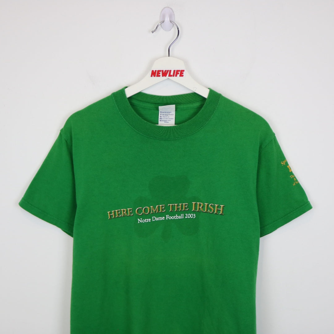 Vintage 2003 University of Notre Dame Football Tee - S-NEWLIFE Clothing