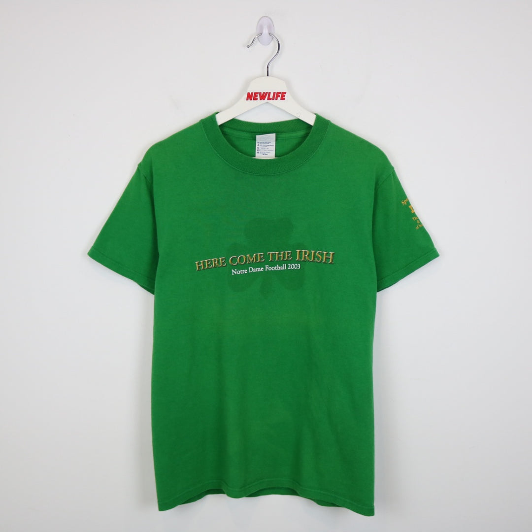 Vintage 2003 University of Notre Dame Football Tee - S-NEWLIFE Clothing