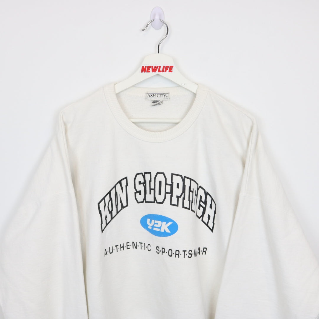 Vintage 90's Kin Slo-Pitch Sportswear Crewneck - XL-NEWLIFE Clothing