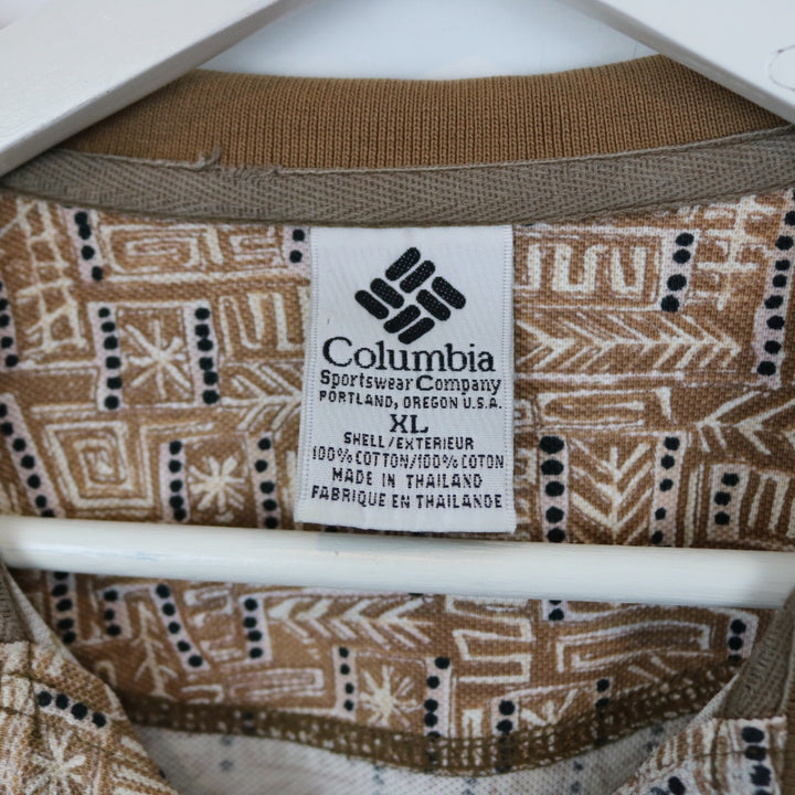 Vintage 90's Columbia Patterned Polo Shirt - XL-NEWLIFE Clothing