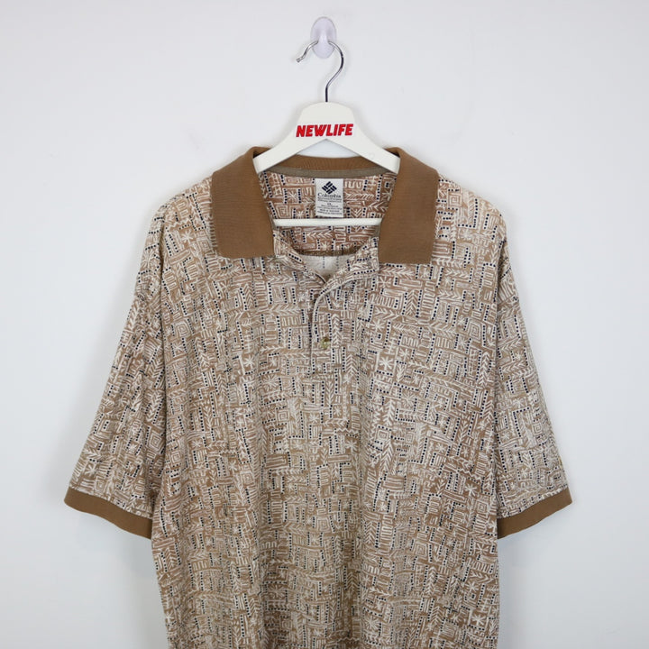Vintage 90's Columbia Patterned Polo Shirt - XL-NEWLIFE Clothing