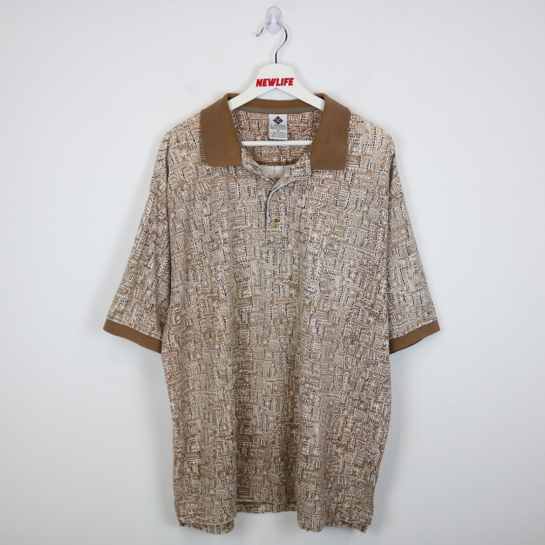 Vintage 90's Columbia Patterned Polo Shirt - XL-NEWLIFE Clothing