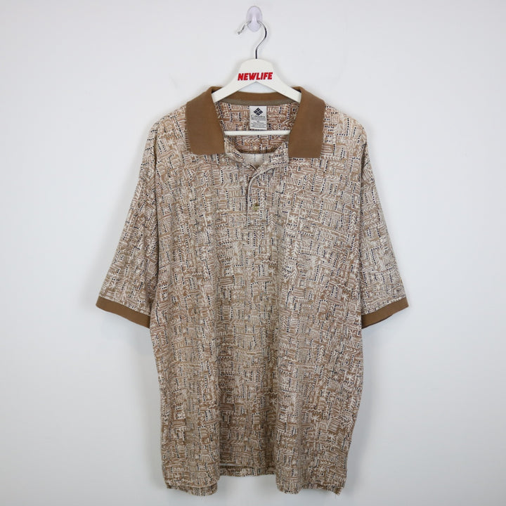 Vintage 90's Columbia Patterned Polo Shirt - XL-NEWLIFE Clothing
