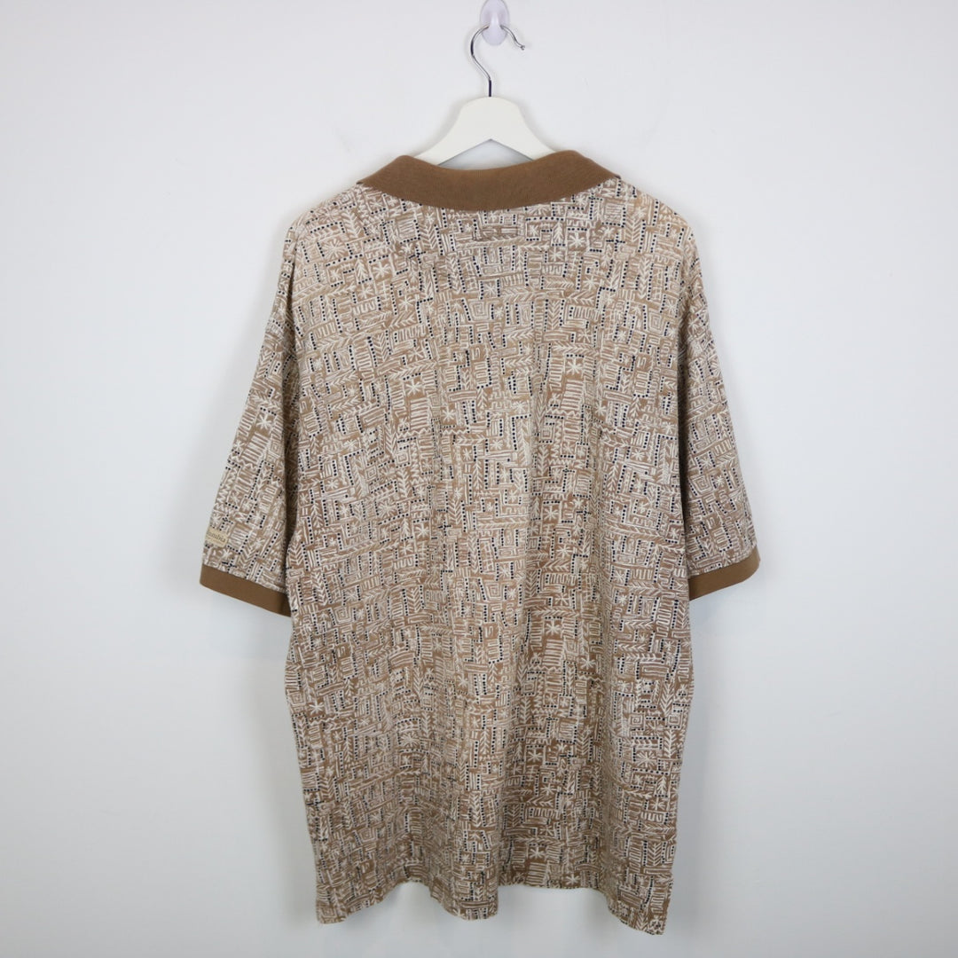 Vintage 90's Columbia Patterned Polo Shirt - XL-NEWLIFE Clothing