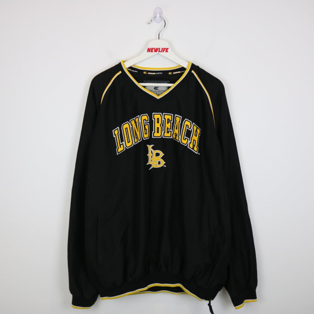 Vintage 00's Long Beach Windbreaker Pullover - XXL-NEWLIFE Clothing