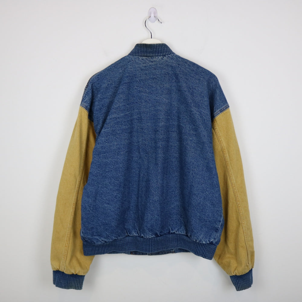 Vintage 90's International Denim Varsity Jacket - L-NEWLIFE Clothing