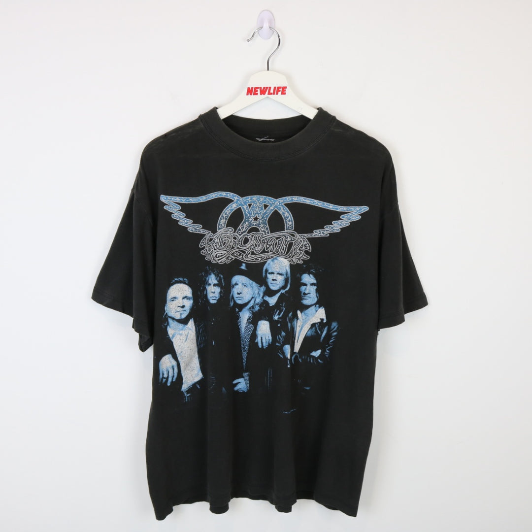 Vintage 1997 Aerosmith World Tour Nine Lives Band Tee - L-NEWLIFE Clothing