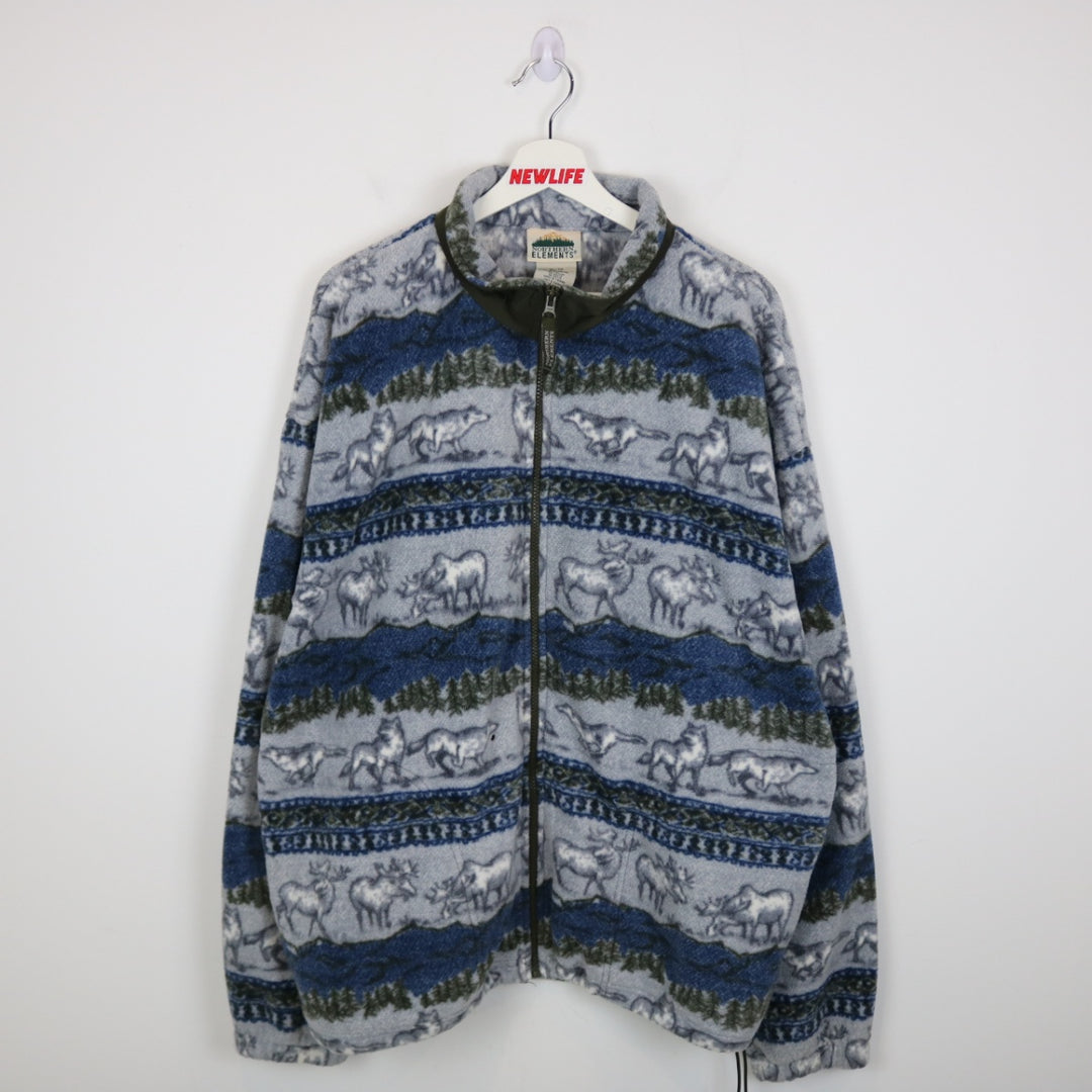 Vintage 90's Northern Elements Nature Fleece Jacket - XXL-NEWLIFE Clothing