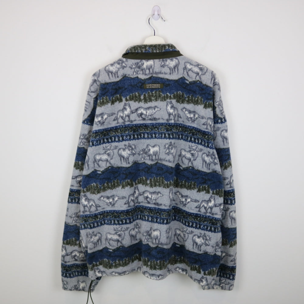 Vintage 90's Northern Elements Nature Fleece Jacket - XXL-NEWLIFE Clothing
