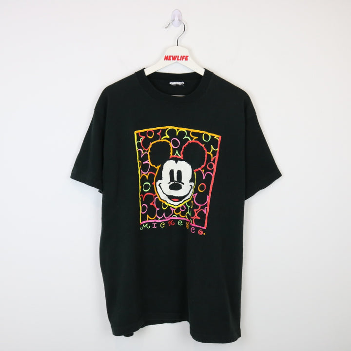 Vintage 90's Disney Mickey Mouse Flower Tee - L-NEWLIFE Clothing