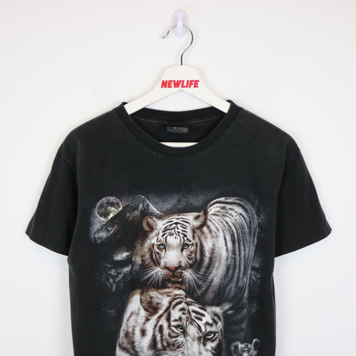 Vintage 00's White TIger Nature Tee - M-NEWLIFE Clothing