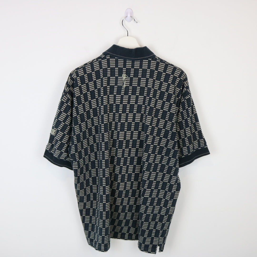 Vintage 90's Ash Creek Patterned Polo Shirt - L-NEWLIFE Clothing