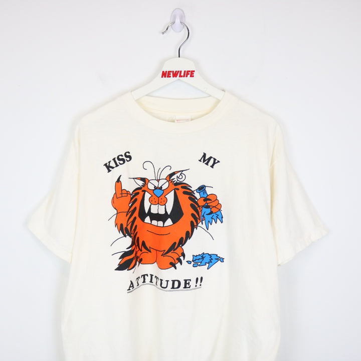 Vintage 90's Kiss My Attitude Tee - XL-NEWLIFE Clothing
