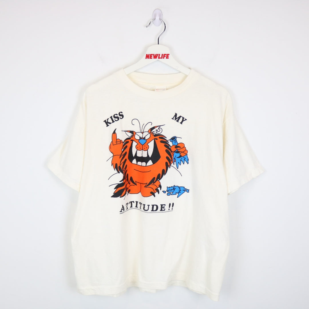 Vintage 90's Kiss My Attitude Tee - XL-NEWLIFE Clothing