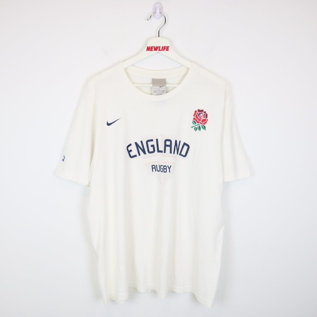 Vintage 00's Nike England Rugby Tee - XL-NEWLIFE Clothing