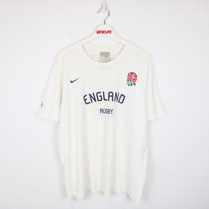 Vintage 00's Nike England Rugby Tee - XL-NEWLIFE Clothing