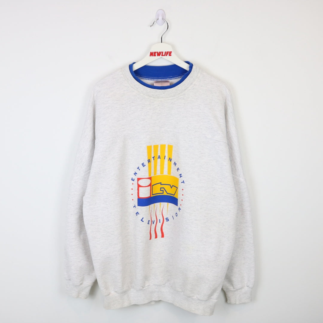 Vintage 90's Entertainment Television Crewneck - XL-NEWLIFE Clothing