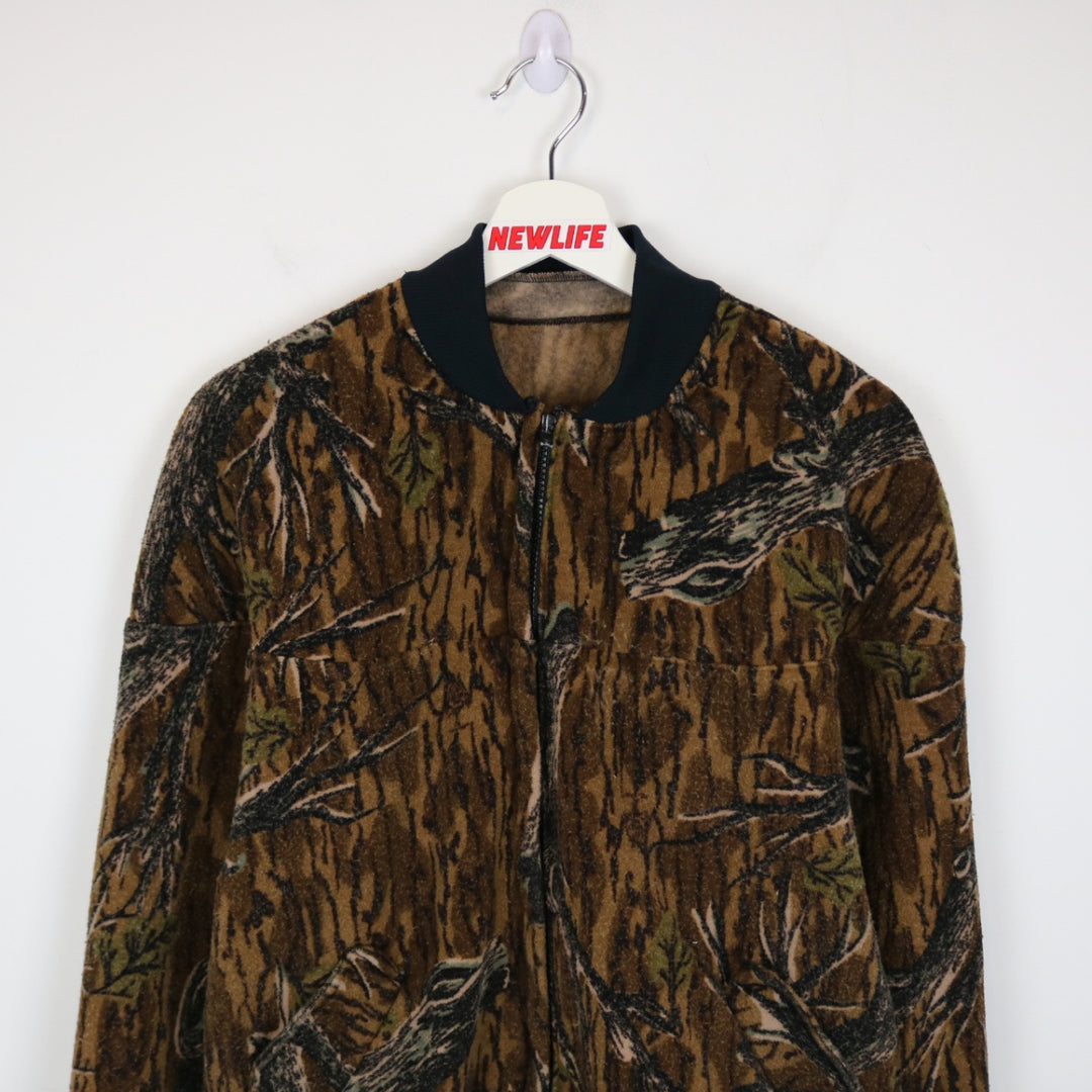 Vintage 80's Real Tree Camo Fleece Jacket - M-NEWLIFE Clothing