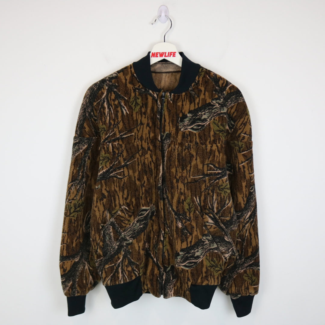 Vintage 80's Real Tree Camo Fleece Jacket - M-NEWLIFE Clothing