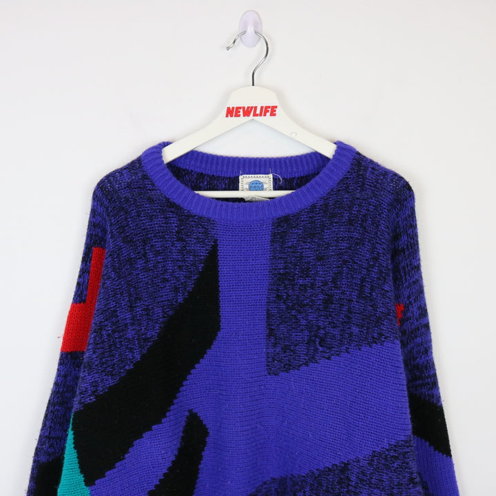 Vintage 80's Gigolo Patterned Knit Sweater - L-NEWLIFE Clothing