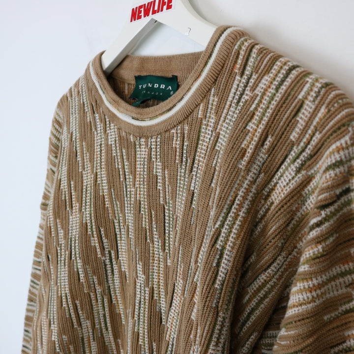 Vintage 90's Tundra Textured Coogi Style Knit Sweater - M-NEWLIFE Clothing