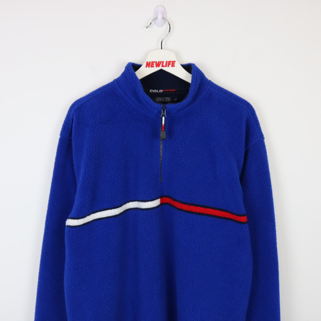 Vintage 90's Tommy Hilfiger Sherpa Quarter Zip Sweater - L-NEWLIFE Clothing