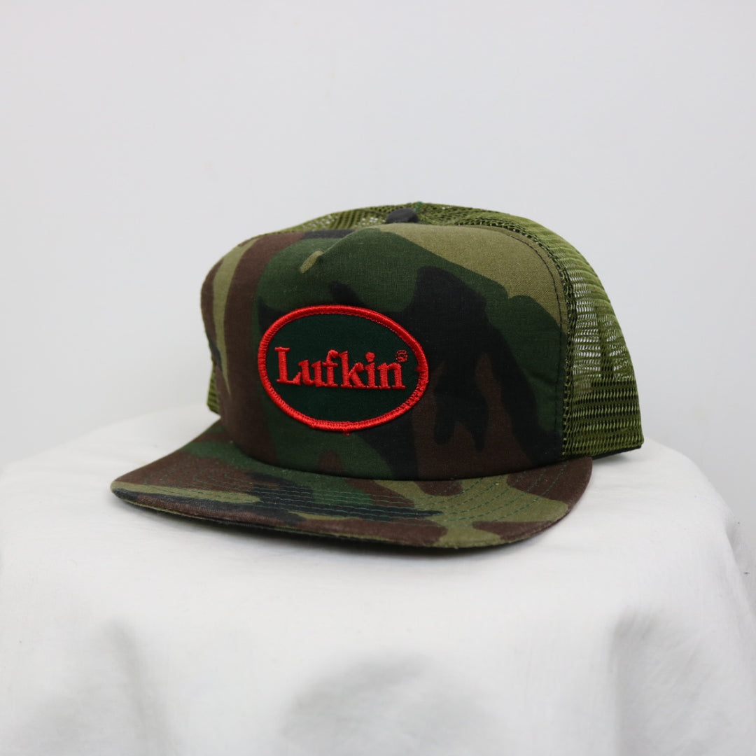 Vintage 80's Lufkin Camo Trucker Hat - OS-NEWLIFE Clothing