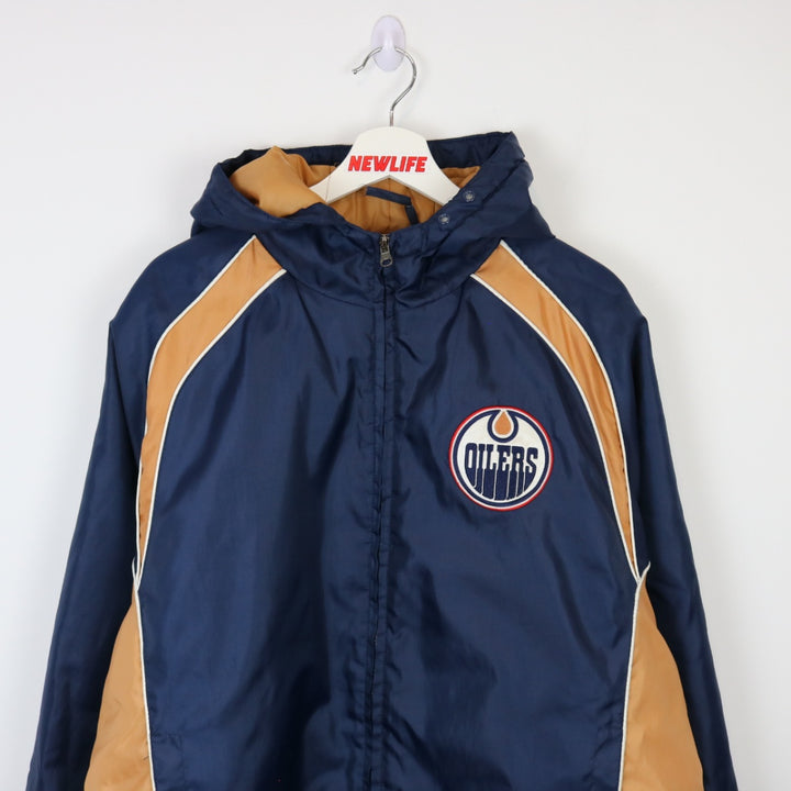 Vintage 00's Edmonton Oilers Puffer Jacket - XL-NEWLIFE Clothing