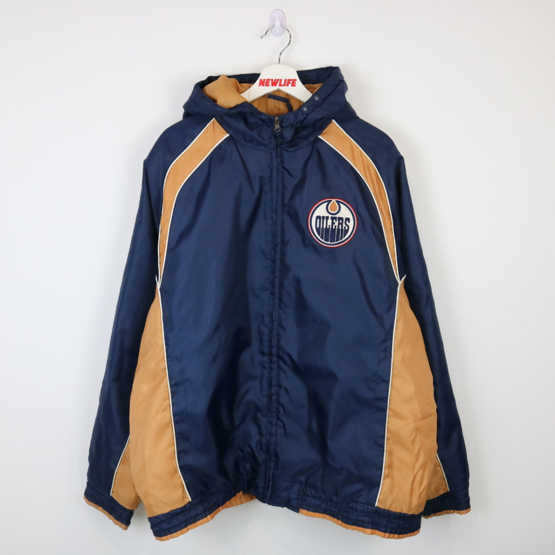 Vintage 00's Edmonton Oilers Puffer Jacket - XL-NEWLIFE Clothing