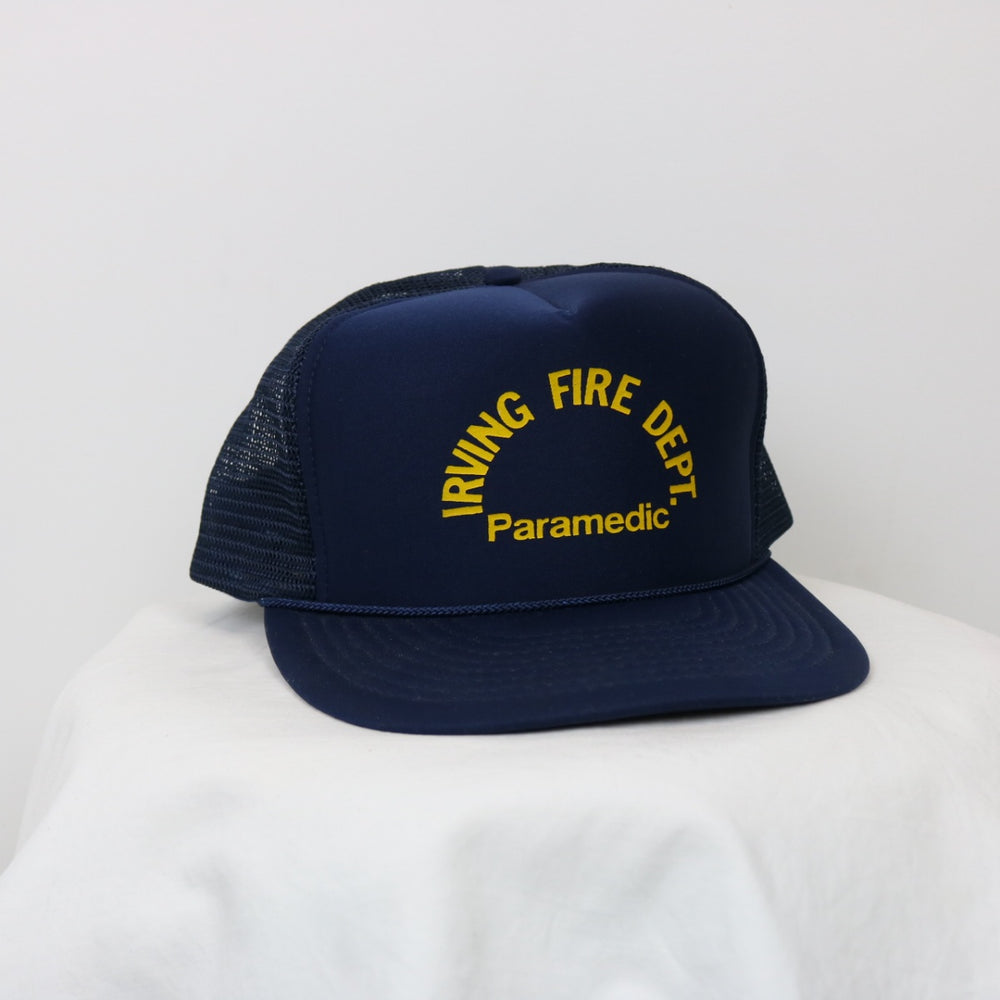 Vintage 80's Irving Fire Department Trucker Hat - OS-NEWLIFE Clothing