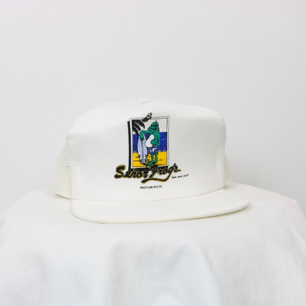 Vintage 80's Senor Frogs Mexico Trucker Hat - OS-NEWLIFE Clothing