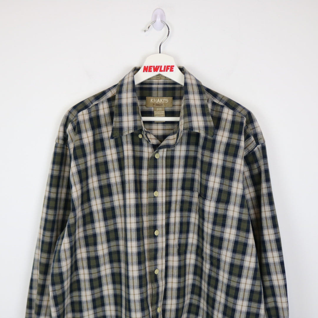 Vintage 00's Arrow Plaid Button Up - XL-NEWLIFE Clothing