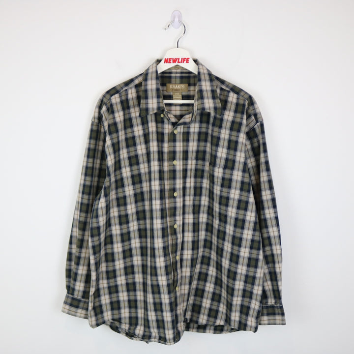 Vintage 00's Arrow Plaid Button Up - XL-NEWLIFE Clothing