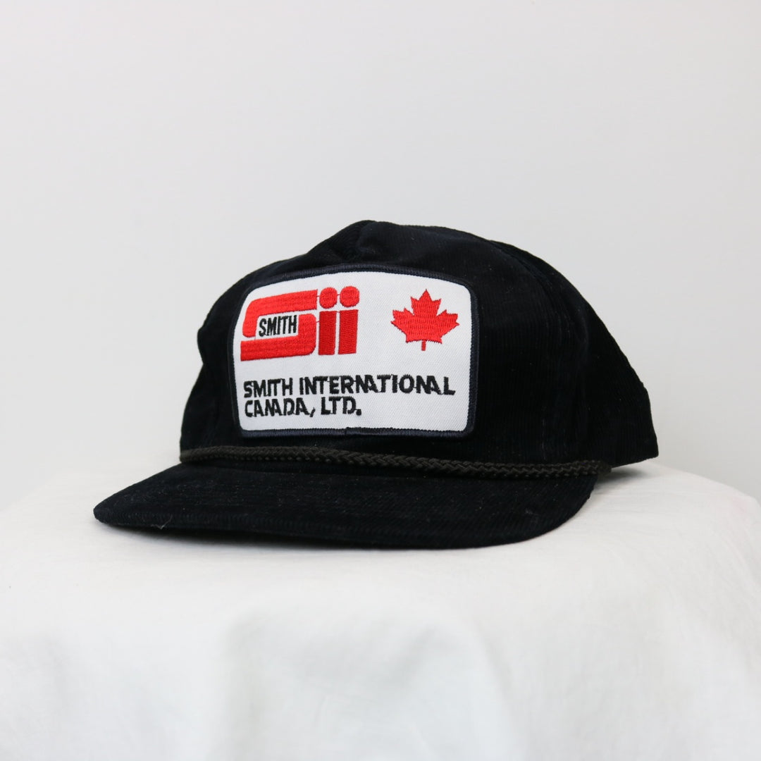 Vintage 80's Smith International Corduroy Trucker Hat - OS-NEWLIFE Clothing