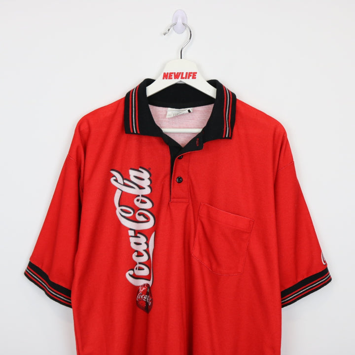 Vintage 90's Coca Cola Polo Shirt - L-NEWLIFE Clothing