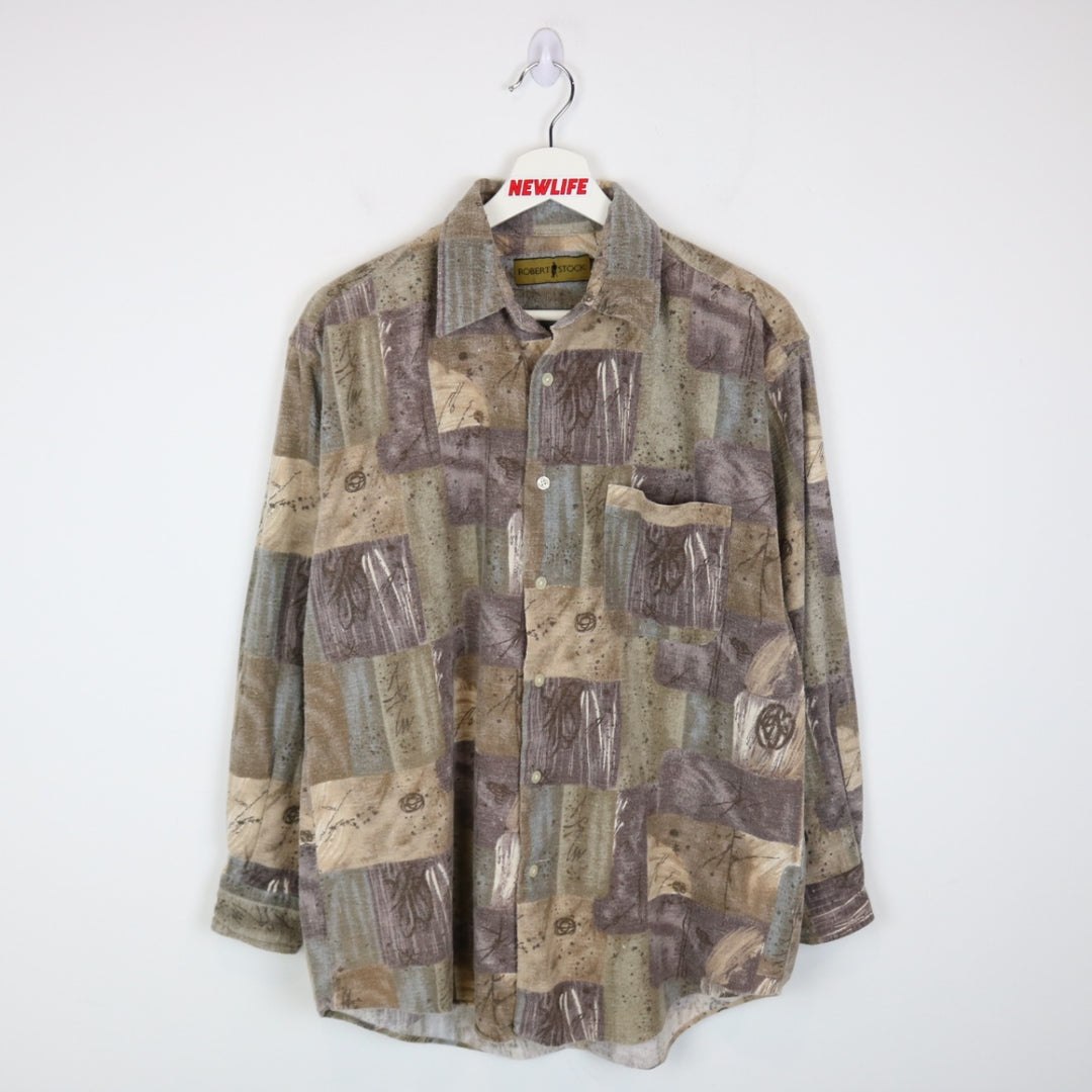 Vintage 90's Robert Stock Patterned Button Up - M-NEWLIFE Clothing