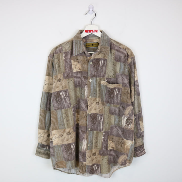 Vintage 90's Robert Stock Patterned Button Up - M-NEWLIFE Clothing