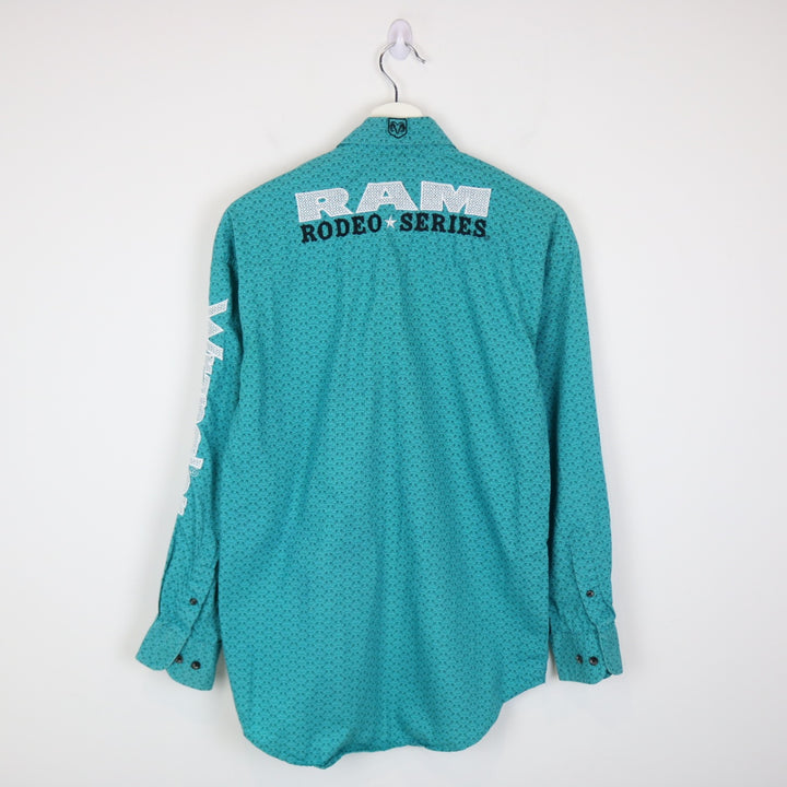 Vintage 00's Wrangler Dodge Ram Rodeo Series Western Button Up - S-NEWLIFE Clothing