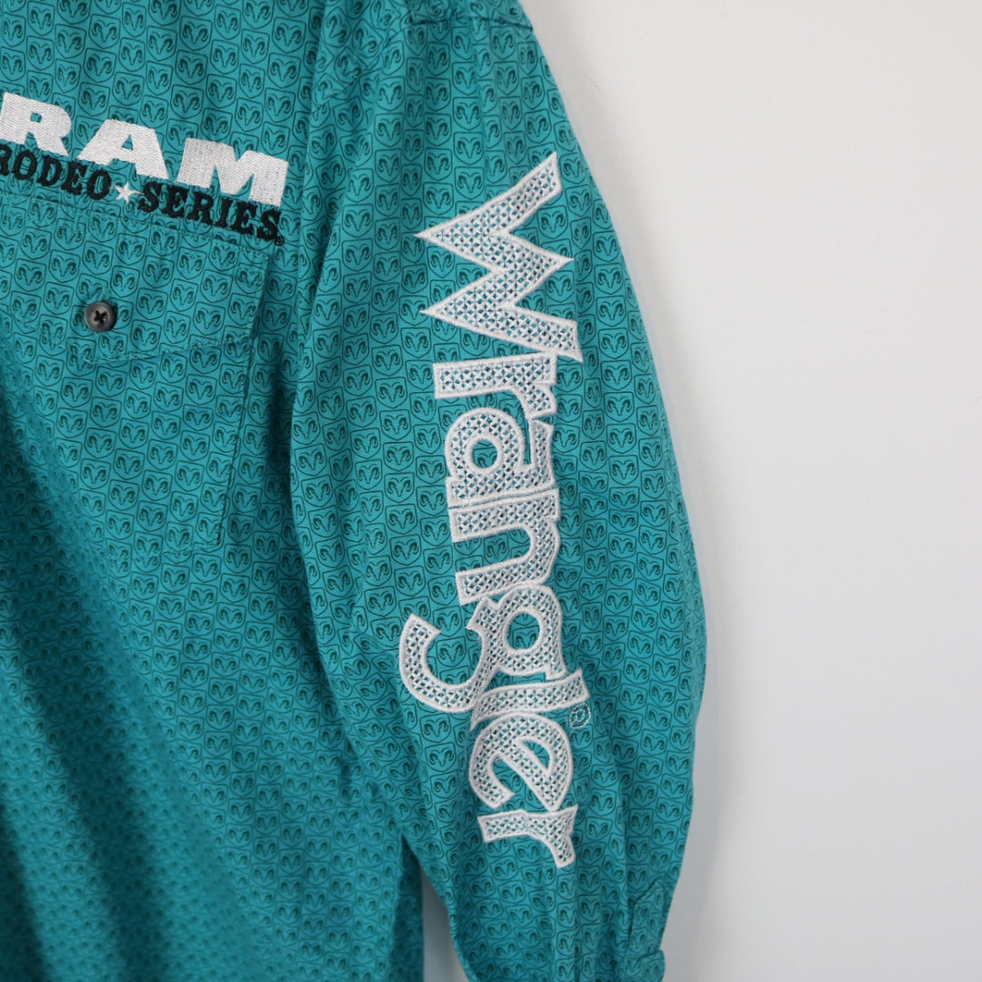 Vintage 00's Wrangler Dodge Ram Rodeo Series Western Button Up - S-NEWLIFE Clothing
