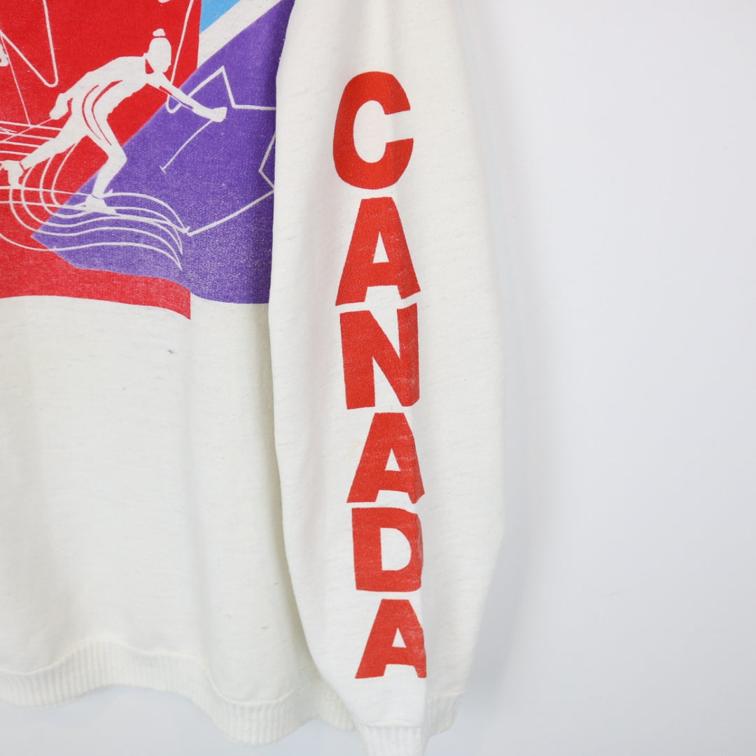 Vintage 80's Canada National Ski Team Crewneck - L-NEWLIFE Clothing