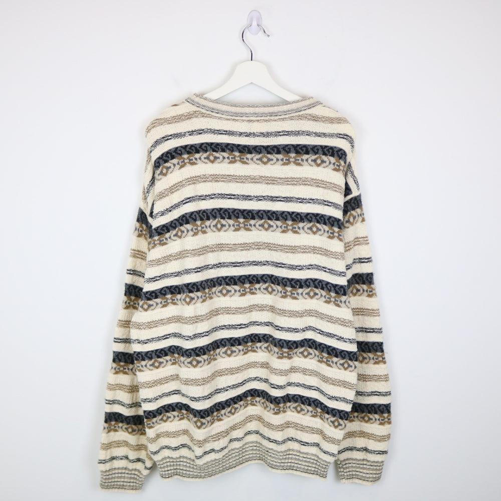 Vintage 90's Porto Bello Patterned Knit Sweater - L-NEWLIFE Clothing