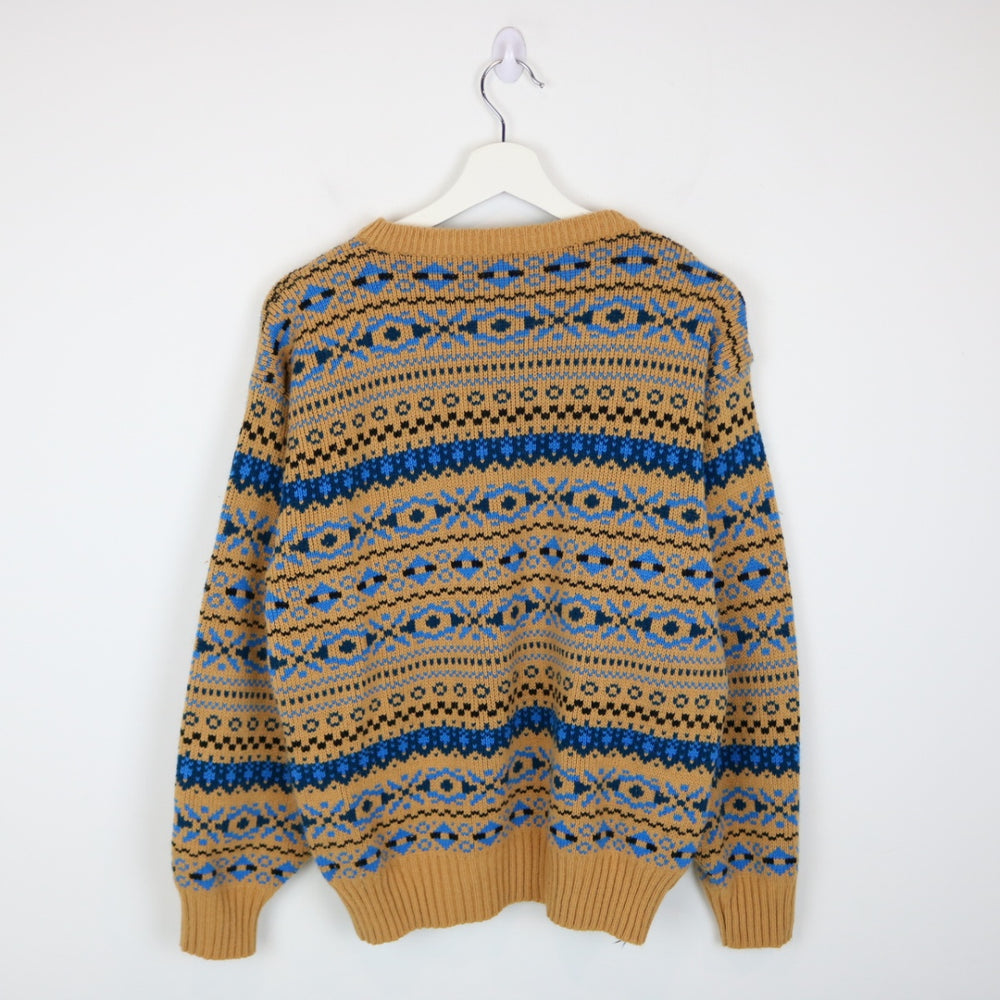 Vintage 80's Sallam Patterned Knit Sweater - M-NEWLIFE Clothing