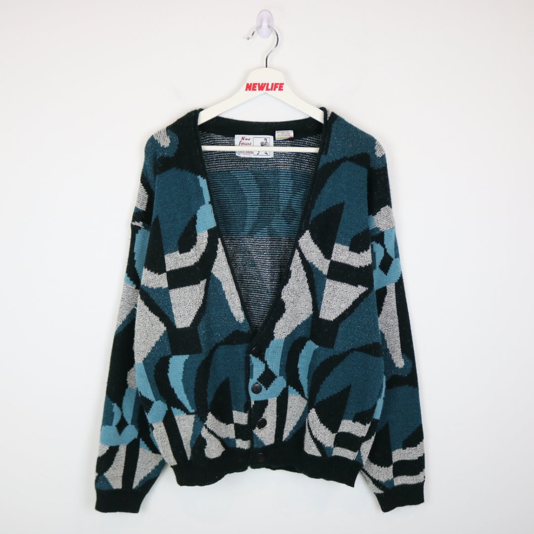 Vintage 80's Nino Foriero Patterned Knit Cardigan - L-NEWLIFE Clothing