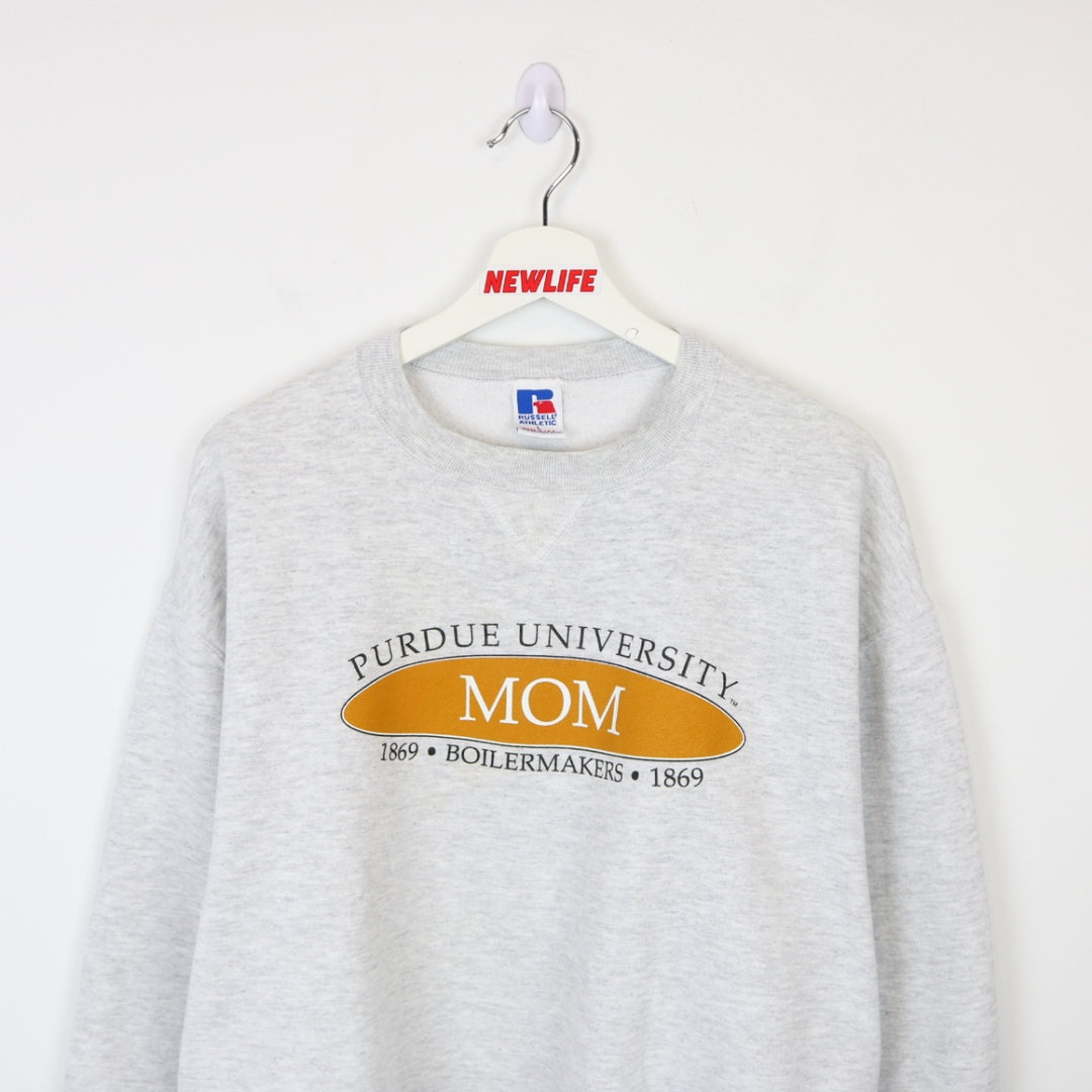 Vintage 90's Purdue University MOM Russell Crewneck - L-NEWLIFE Clothing