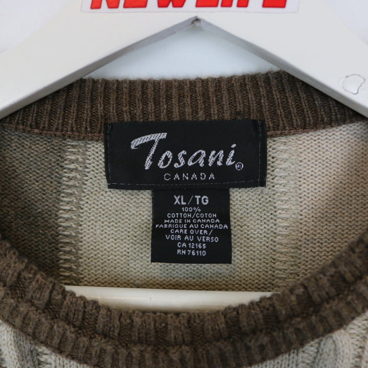 Vintage 90's Tosani Patterned Knit Sweater - XL-NEWLIFE Clothing