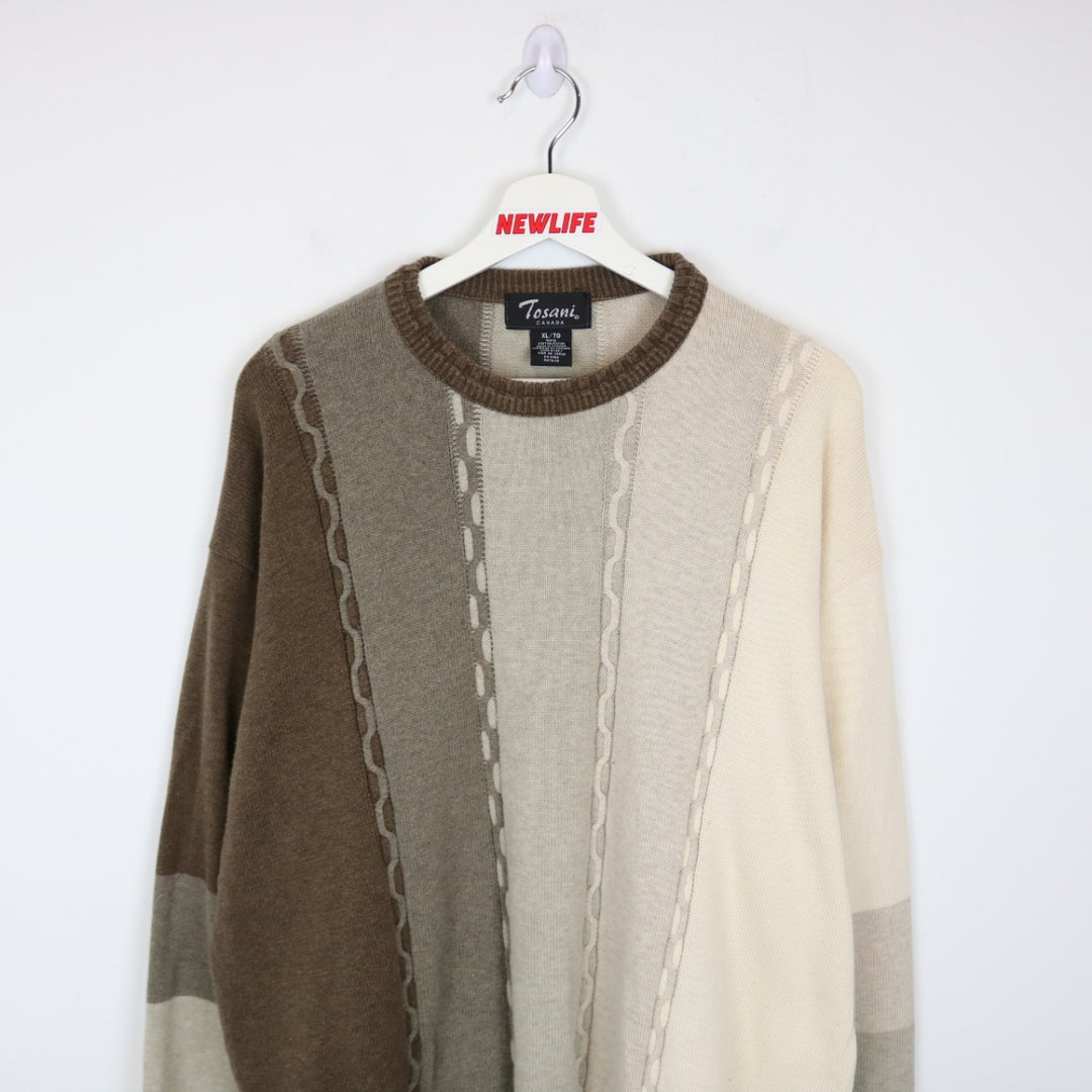 Vintage 90's Tosani Patterned Knit Sweater - XL-NEWLIFE Clothing