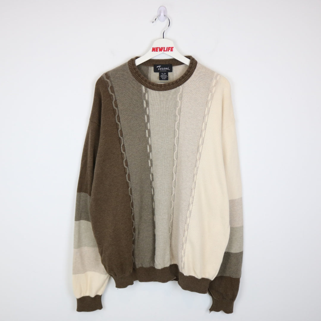 Vintage 90's Tosani Patterned Knit Sweater - XL-NEWLIFE Clothing