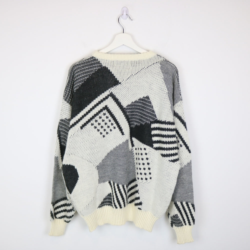 Vintage 80's Club International Patterned Knit Sweater - L-NEWLIFE Clothing
