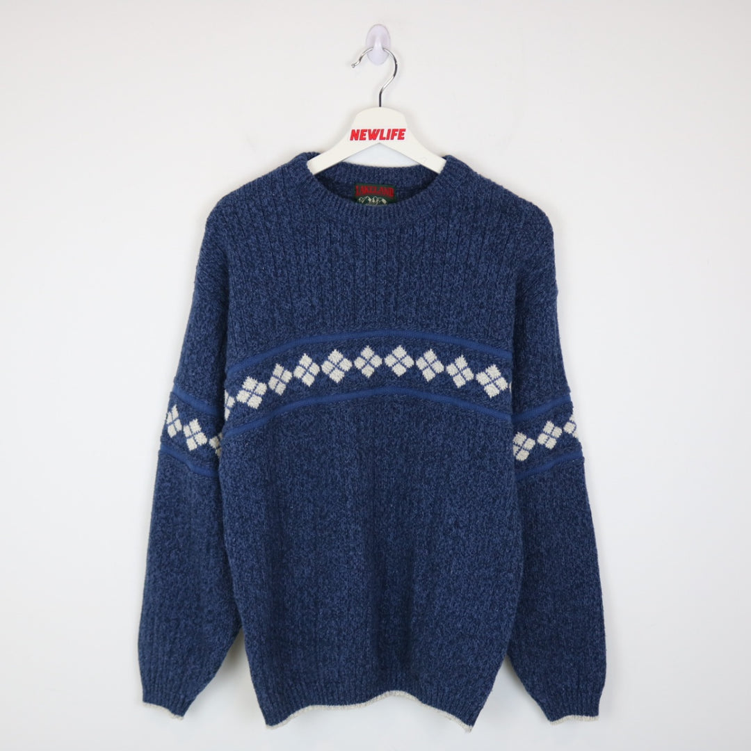 Vintage 90's Lakeland Patterned Knit Sweater - S-NEWLIFE Clothing