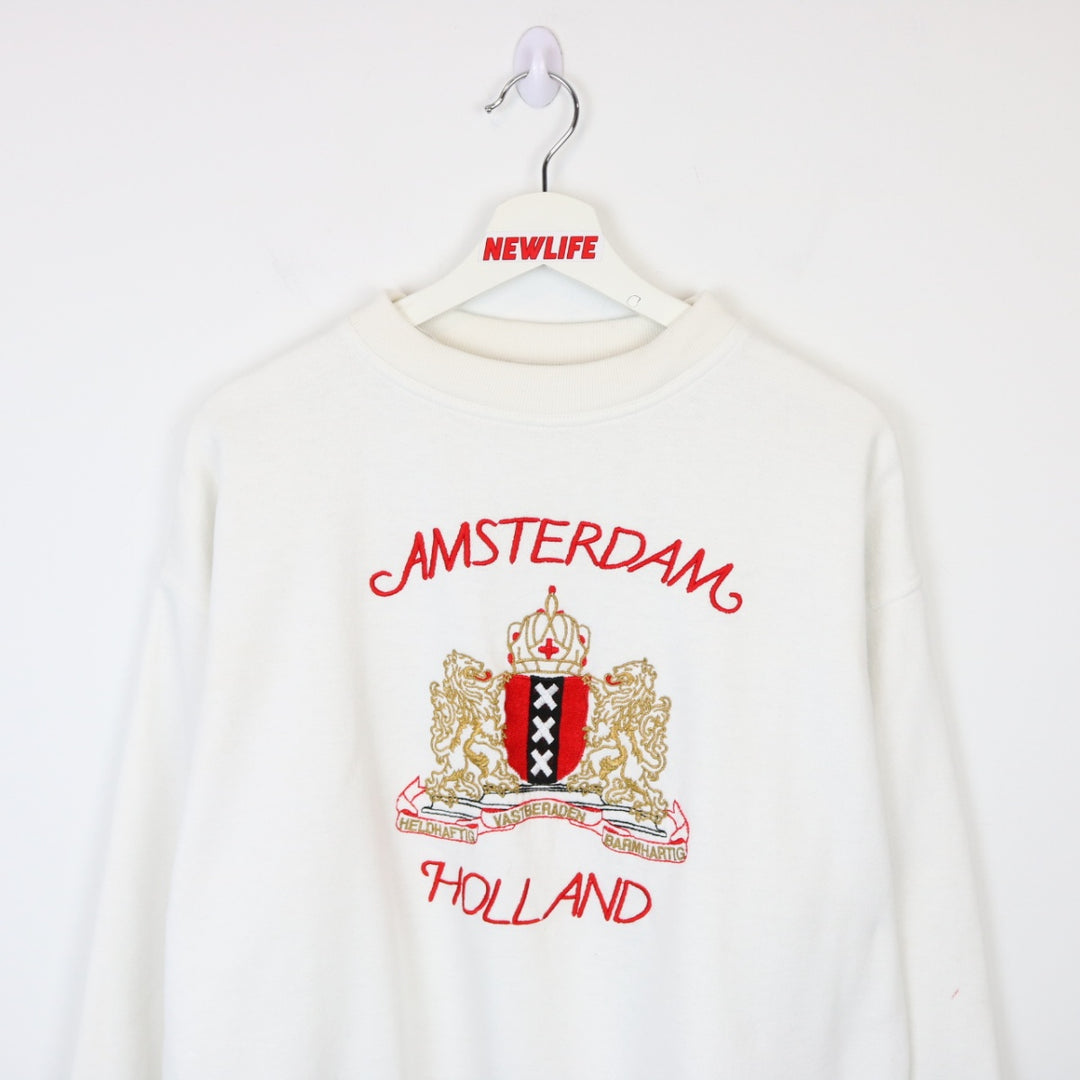 Vintage 90's Amsterdam Holland Crewneck - M-NEWLIFE Clothing